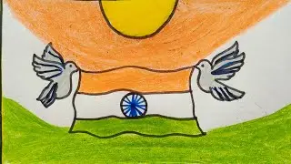 How to draw national flag of India #art #shortsfeed #shorts #trending #flag #viral
