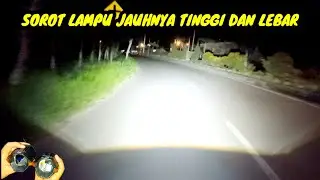 Tes Drive Lampu Tembak Biled CR7 C643 Tahan Air Di Motor Supra X 125 R