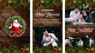Christmas motion flyer created with Photoshop and After Effects