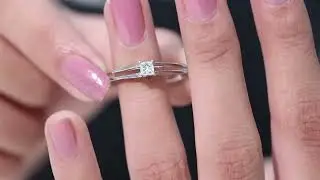 1/4 CT Natural Diamond Promise Ring for Women, Princess Cut Diamond Solitaire Ring