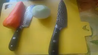 Нужные кухонные ножи! FISSMAN Сантоку и шеф нож, SAMURA для замороженного мяса, японский Киритсуке.