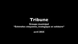 &Eacute;chirolles citoyenne, &eacute;cologique et solidaire&rdquo;