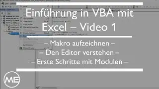 Einf&uuml;hrung in die Programmiersprache VBA #1 - Kurs VBA | KOMPAKT