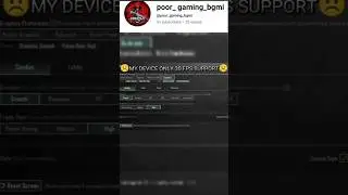 🤡MY DEVICE ONLY 30 FPS SUPPORT🙏@GODXOP1