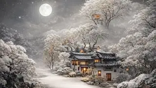🌬️Whispers of Winter – Erhu & Guzheng with Bamboo Flute for Solstice Peace 🌛#bambooflutemusic #erhu