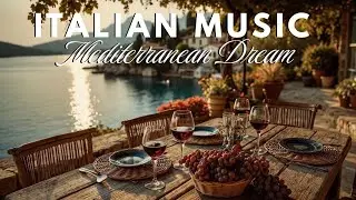 Italian Cafe Music ~ Amalfi Coast Sunset Vibes | Relaxing Mediterranean Chillout