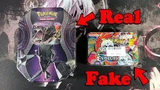 THE DIFFERENCES BETWEEN REAL POKEMON TINS AND FAKE TINS!
