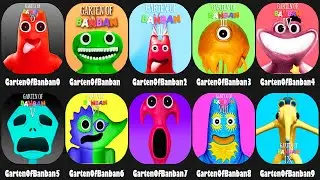 Garten of Banban 0,1,2,3,4,5,6,7,8,9 All Bosses & All Jumpscares,Garten of Banban 9 Mobile Gameplay