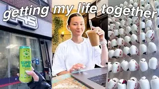 PRODUCTIVE RESET ROUTINE | nyc workout class, having a meeting with myself & work with me!