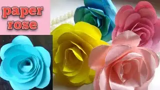 Paper rose, paper craft , paper flowers , by cook and art gallery