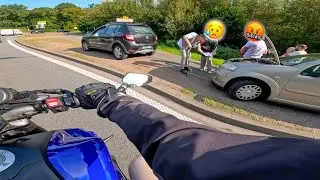 ELLE PERCUTE 3 VOITURES !! 😰😡 (DAILY OBSERVATION MOTO)