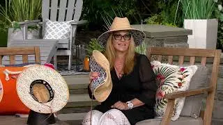 Peter Grimm Dover Packable Printed Brim Sun Hat with UPF 50+ on QVC