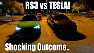 2024 Audi RS3 vs 2024 Tesla Model 3 Long Range RACE!