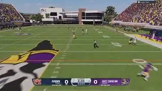 NCAA Auburn vs ECU Deuce Knight Perfect Deep Ball Accuracy