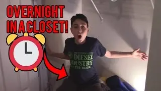 24 HOUR OVERNIGHT CHALLENGE IN A CLOSET!