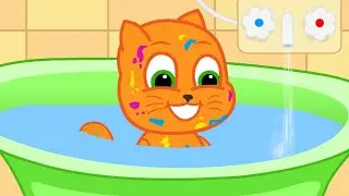 🔴 Família de Gatos - Gato Ficou Sujo Animado em Português Brasil