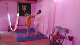 FLYAING SUPPORTING THERAPY  Rope + Belt + Wall AT PREMKAAL YOGA MANDIR BARIPADA