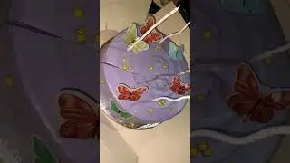 Purple Cake Birthday #butterflycake #butterflycakedesign #purplecake #birthday #birthdaycake