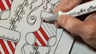 Color and Chat - Mega Winter Holiday Coloring Book - Shuttle Art Markers