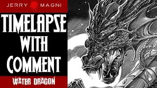 Design Time Lapse of a Dragon for a leg Sleeve Tattoo