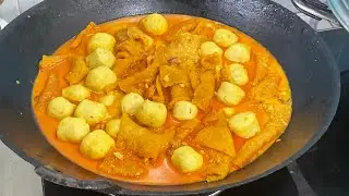 Chinese Style Fish Balls & Pork Rind Curry 中式鱼丸猪皮咖喱