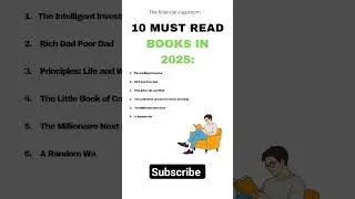 10 books you must read #savemoney #cryptocurrency #bank #financialfreedom #finance #financeskills