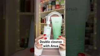 How to double cleanse ✅ Anua Heartleaf duo: cleansing oil + quercetinol cleansing foam #anua