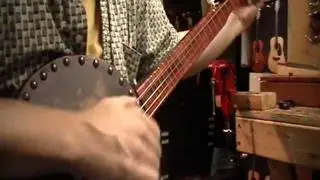 HOMEMADE TACK-HEAD BANJO LONG NECK OPEN E TUNING.MOD