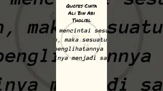 Quotee Cinta Ali Bin Abi Tholib