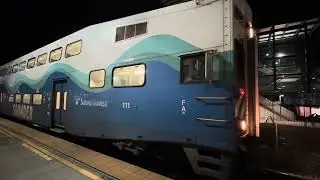(Northbound) Sounder Train SDRX 111 (Out Of Service) backs up at the Lakewood Station.