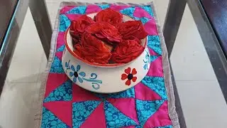 Scrap fabric into placemat |#placemat|#diy| #sewing |#paperscissor |#scrap |#reuse|#pattern