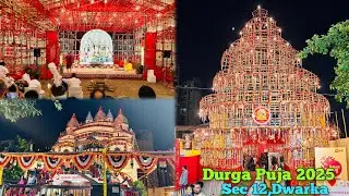 Durga Puja in Delhi 2025 || Kalibari Mandir - Sector 12, Dwarka, Delhi || Pandal + Food + Shopping