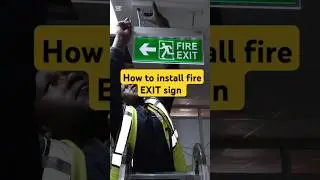 How to install FIRE EXIT sign#shorts