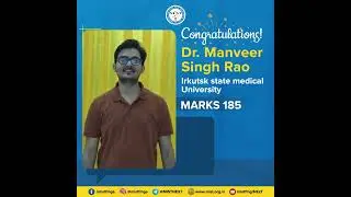 Congratulations Dr. Manveer Singh Rao | 185 Marks | MIST FMG / NExT