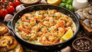 Креветки в сливочном соусе | Creamy Garlic Shrimp Recipe