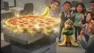 Pizza Copy Machine Mayhem 🖨🍕 | Chimpanzinibananini Turns Office Printer into Pizza Factory!