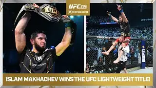 INCREDIBLE! Makhachev celebrates title with Khabib Nurmagomedov | Islam Makhachev v Charles Oliveira
