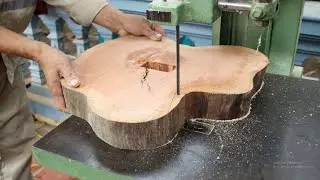 Inspirational Rustic Woodworking Ideas // Excellent Chair Made From Original Wooden Ring