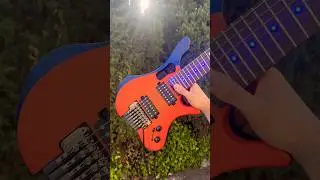 Esphera 7 with tremolo and blue LEDs! #goku #7string #guitar