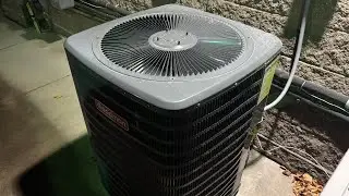 2021 Goodman GSX13 5 ton central air conditioner running on a chilly Fall evening!