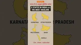 भारत के 5 प्रमुख मुस्लिम देश | #gk #UPMuslims #BiharMuslims  #IndianHistory #IndiaFacts #Top5States