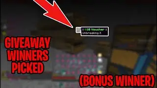 GIVEAWAY WINNERS! (PLUS A BONUS WINNER!) | Minecraft HCF