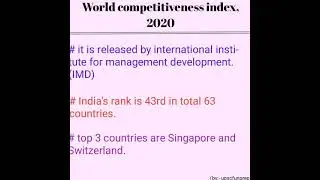 world competitiveness index, 2020