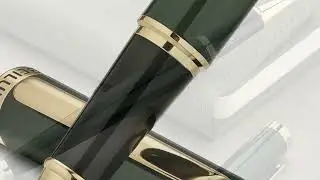 💚 Luxurious & Elegant! BEILUNER Green Lacquer Rollerball Pen with 24K Gold Trim 🌟