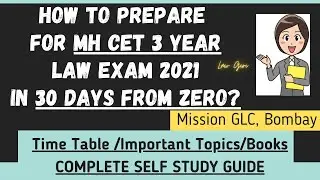 How to prepare for MAH CET 3 year law entrance exam in 30 days|MH CET Law 3 years 2021 Syllabus