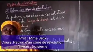Cône : patron d'un cône. Niveau troisième