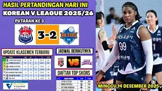 Hasil Liga Voli Korea 2025 Hari ini~HI PASS VS IBK ALTOS~Klasemen Korean V League Terbaru~Jadwal