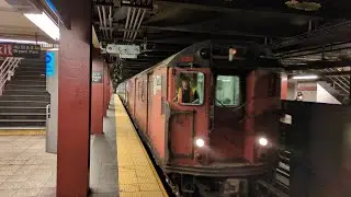 NYC Subway: Single R33WF Redbird Being Transferred with R62A Cars to the 7 Line for Work Service 