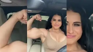hot muscle girl flexing her biceps | girl flexing | muscle girl 