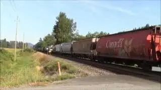 CN 309 W/ C40-8Mu @ Nelson St. (Mission) BC 01AUG14 ES44DC 2289 Leading